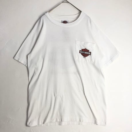 USA製　ハーレーダビッドソン　Tシャツ　ビッグプリント　白