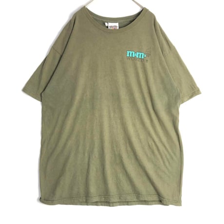 m&m's エムアンドエムズ　NEW YORK  ビッグプリント　Tシャツ　キャラT　カーキ