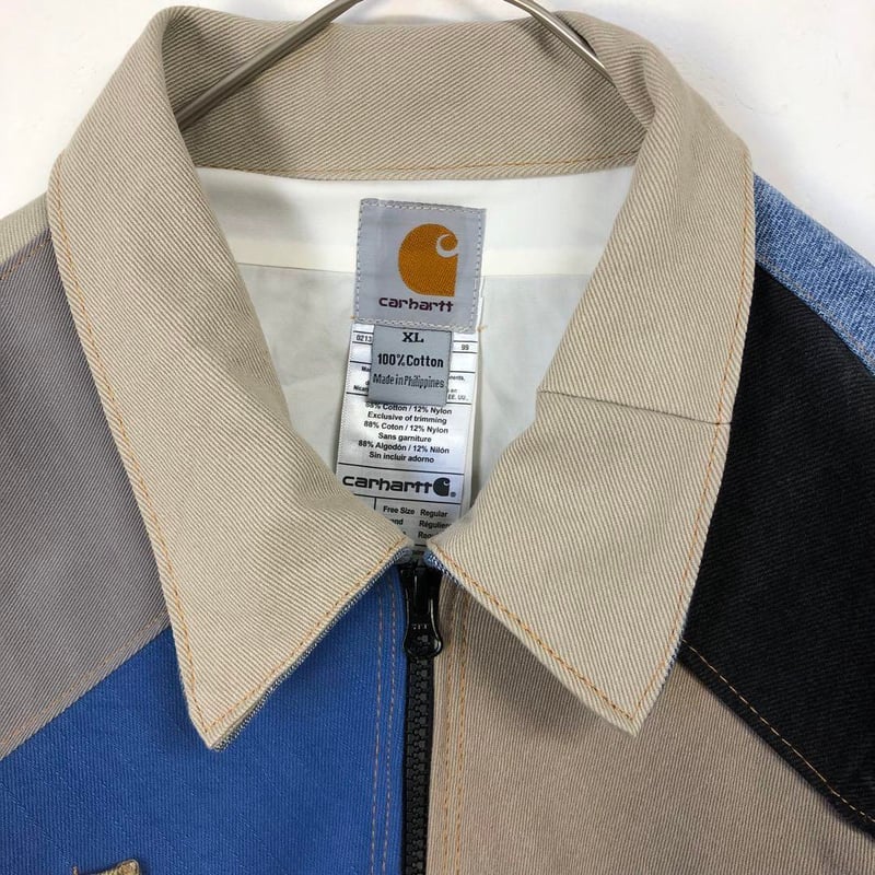 カーハート リメイク 再構築 ジャケット ロゴ 切替 パッチワーク