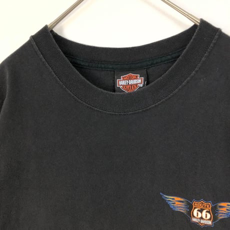 00s ハーレーダビッドソン　両面　ビッグロゴ　半袖　Tシャツ　黒