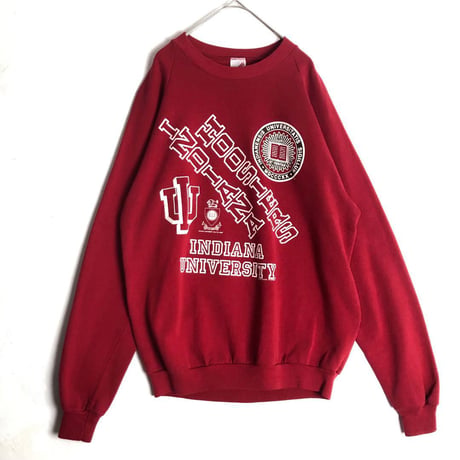 USA製　INDIANA　HOOSIERS　カレッジ　スウェット　赤
