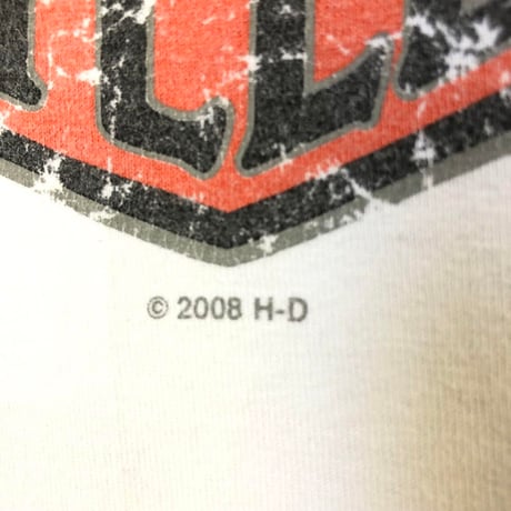 00s ハーレーダビッドソン　ビッグロゴ　半袖　Tシャツ　白