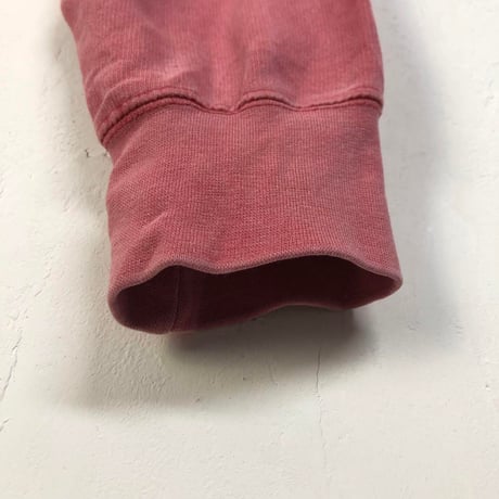 古着　刺繍　ロゴ　スウェット　トレーナー　ゆるだぼ　ピンク