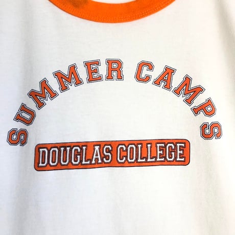 SUMMER CAMPS  カレッジ　リンガーT　Tシャツ　半袖