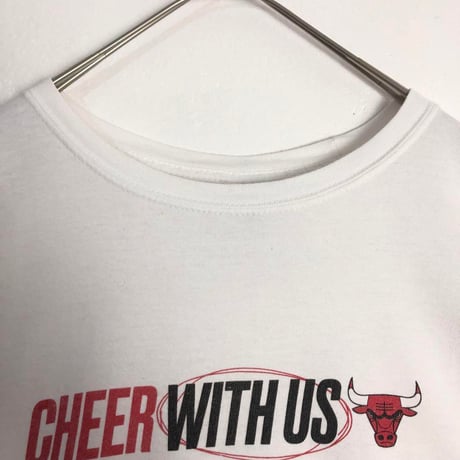 NBA シカゴ　ブルズ　バスケ　ビッグプリント　半袖　Tシャツ　白