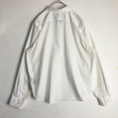 Lauren ラルフローレン　長袖　シャツ　ロゴ　刺繍　白