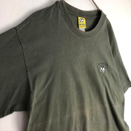 BIGDOGS　ビッグドッグ　刺繍　ロゴ　半袖　Tシャツ　カーキ