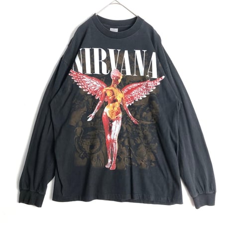 B00TLEG Nirvana ニルヴァーナ　インユーテロ　ビッグプリント　ロンT 黒