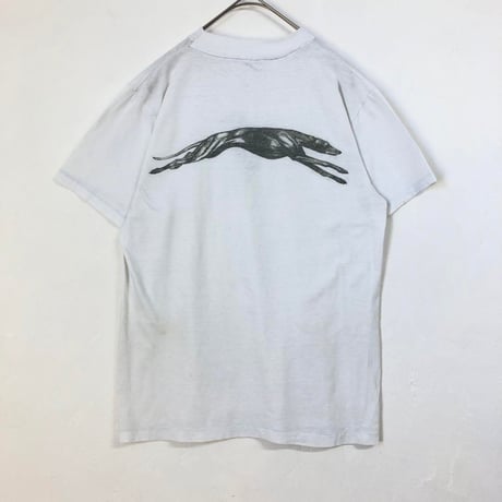 90s シングルステッチ　USA製　ヘインズ　犬　半袖　Tシャツ　白