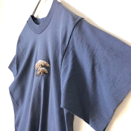 USA製　90s シングルステッチ　刺繍　キッズ　Tシャツ