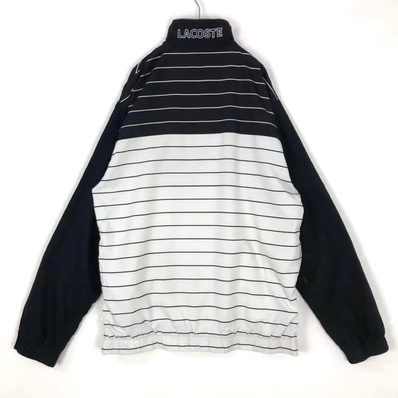 1832 ラコステ　ジャージ　トラックジャケット　刺繍　ロゴ　ゆるだぼ　黒 アディダス ジャージ トラックジャケット ロゴ ライン ゆるだぼ