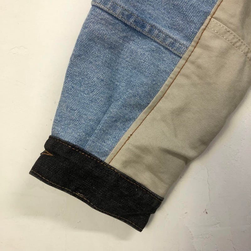 3246　Carhartt　カーハート　リメイク　再構築　ジャケット　デニム カーハート リメイク 再構築 ジャケット ロゴ 切替 パッチワーク