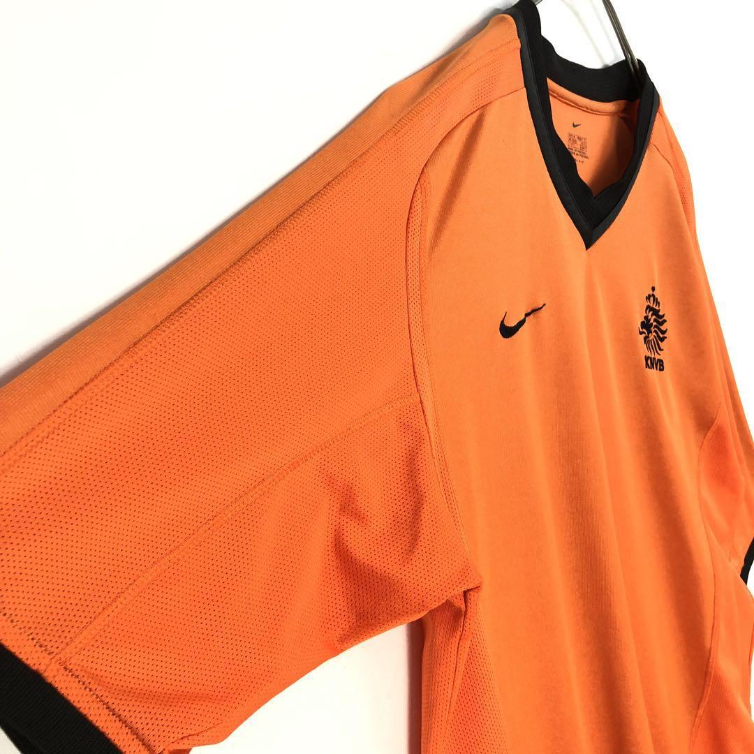 美品 オランダ代表Nike オレンジ サッカーユニフォーム KNVB NIKE ナイキ04/05 オランダ代表 サッカーユニフォーム オレンジ