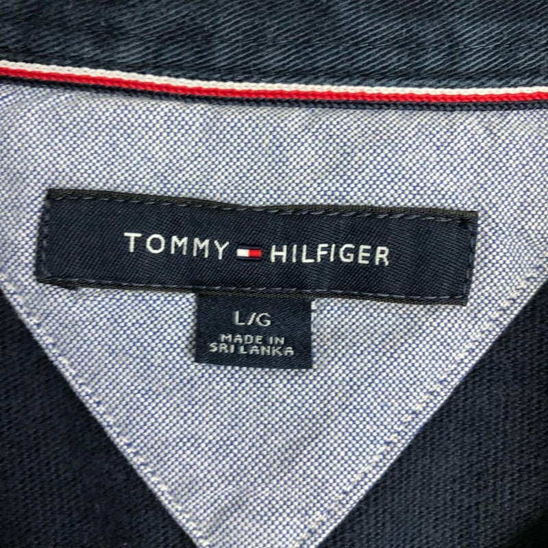 TOMMY HILFIGER トミーヒルフィガー 刺繍 ロゴ 長袖 ラガーシャツ