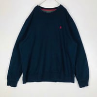1532 IZOD刺繍ロゴスウェットトレーナーゆるだぼ紺ラコステ