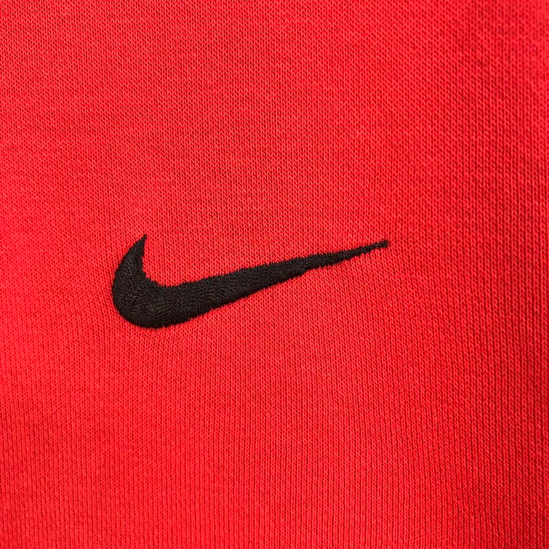 NIKE ナイキ リメイク 再構築 刺繍 ロゴ スウェット トレーナー 赤 黒