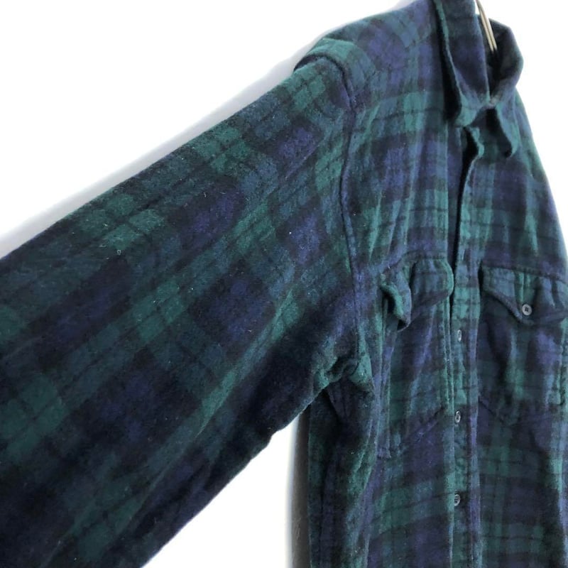 ペンドルトン ロゴ 長袖 ネルシャツ チェック 紺 緑 | PEACE TOWN