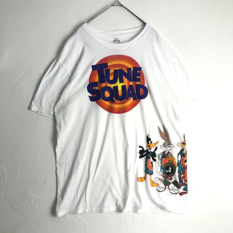 スペースジャム　ルーニーテューンズ　ビッグプリント　半袖　Tシャツ　白