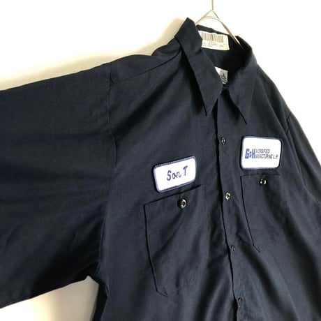 G&K　ワッペン　半袖　シャツ　ネイビー