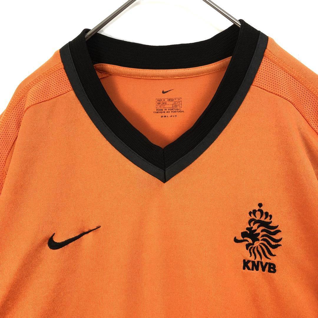 ブランド古着！2000年 オランダ代表 ホーム ユニフォーム シャツ KNVB NIKE - 【廃盤】オランダ 代表 00s サッカーシャツ メンズ XL