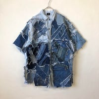 リーバイス　リメイク　再構築　デニム　半袖　シャツ　ジャケット