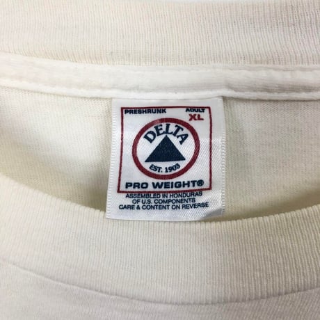 00s　フィッシング 釣り人　魚　ビッグロゴ　半袖　Tシャツ　白