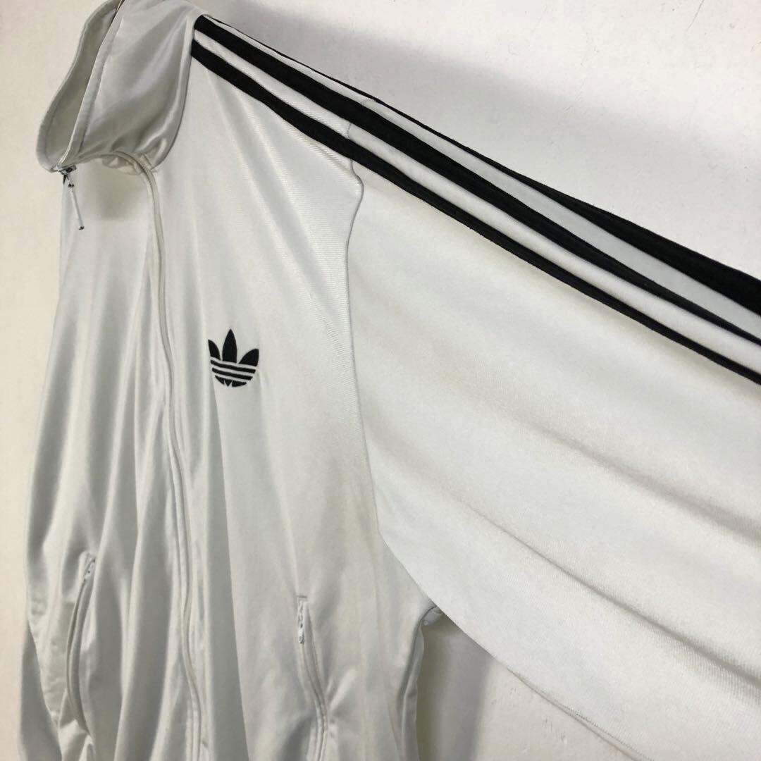 アディダスオリジナルス ジャージ トラックジャケット 刺繍 ロゴ 白