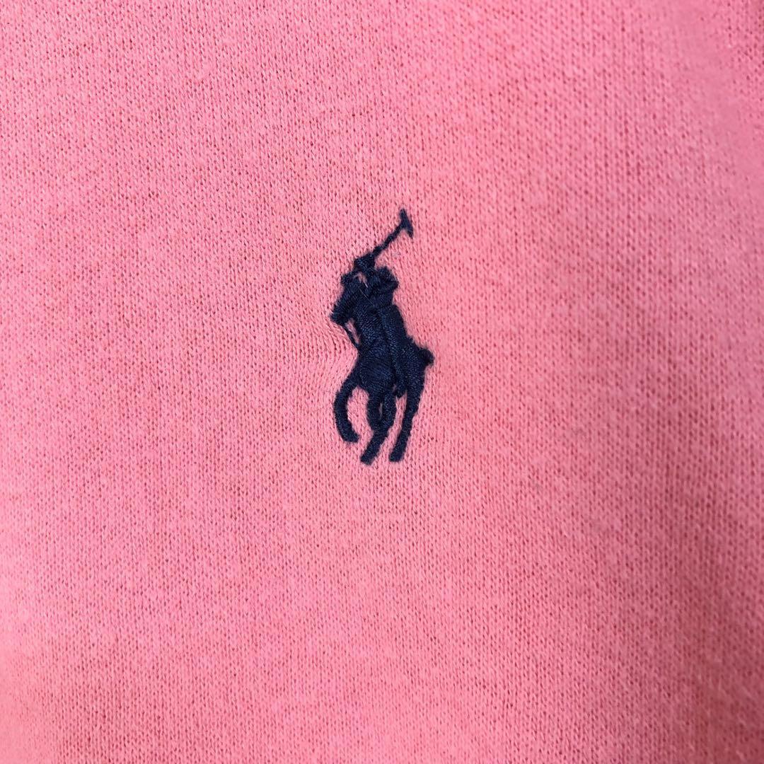 美品 ポロラルフローレン 刺繍ロゴ ドロップショルダー スウェット◆ピンク ポロラルフローレン スウェット トレーナー 刺繍 ロゴ ピンク | PEACE TOWN