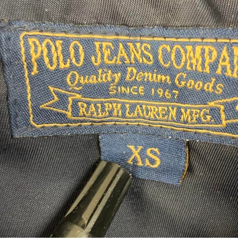 ポロ ラルフローレン 刺繍 ワッペン ダウンコート ジャケット 紺