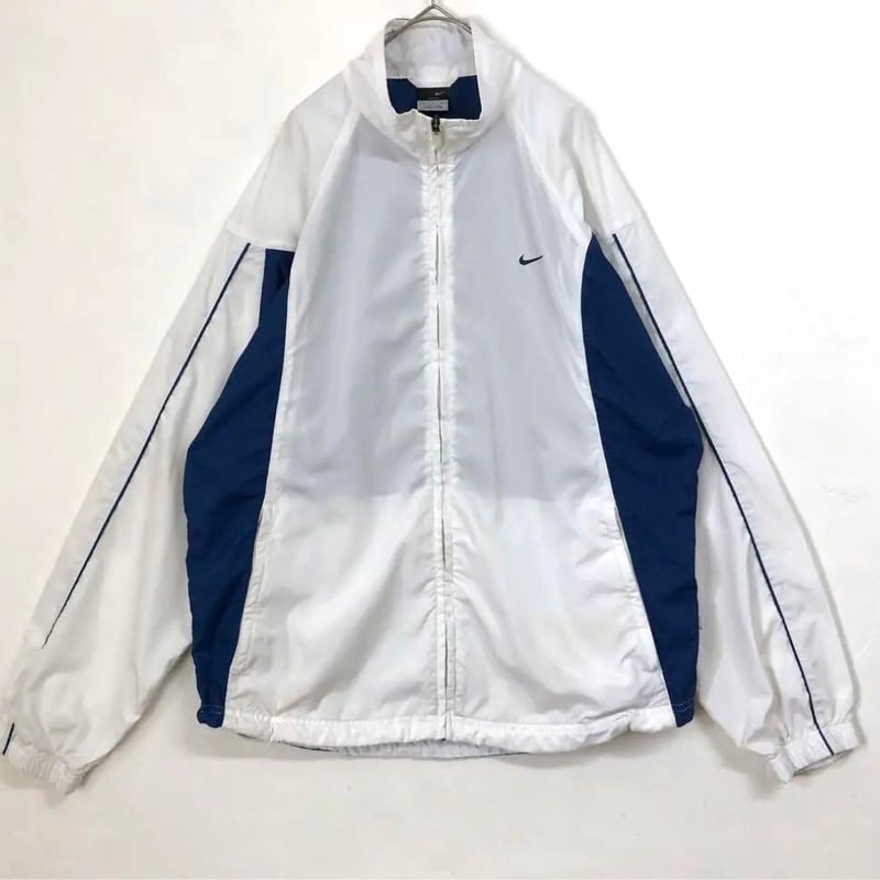 ナイキ ジャージ トラックジャケット 刺繍 ロゴ 白 青 | PEACE TOWN