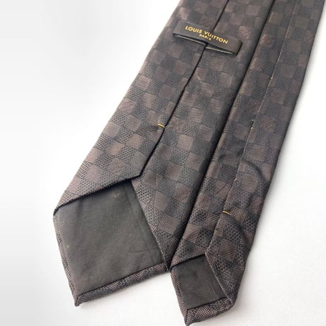LOUIS VUITTON ルイヴィトン　ダミエ　総柄　ネクタイ　ブラウン