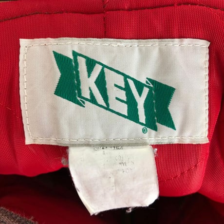 KEY キー　ダック　オーバーオール　キャメル　裏地　キルティング
