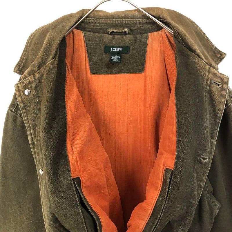 965 ジェイクルー J.CREW ダック地 ジャケット Gジャン カーキ 965 ジェイクルー J.CREW ダック地 ジャケット Gジャン カーキ