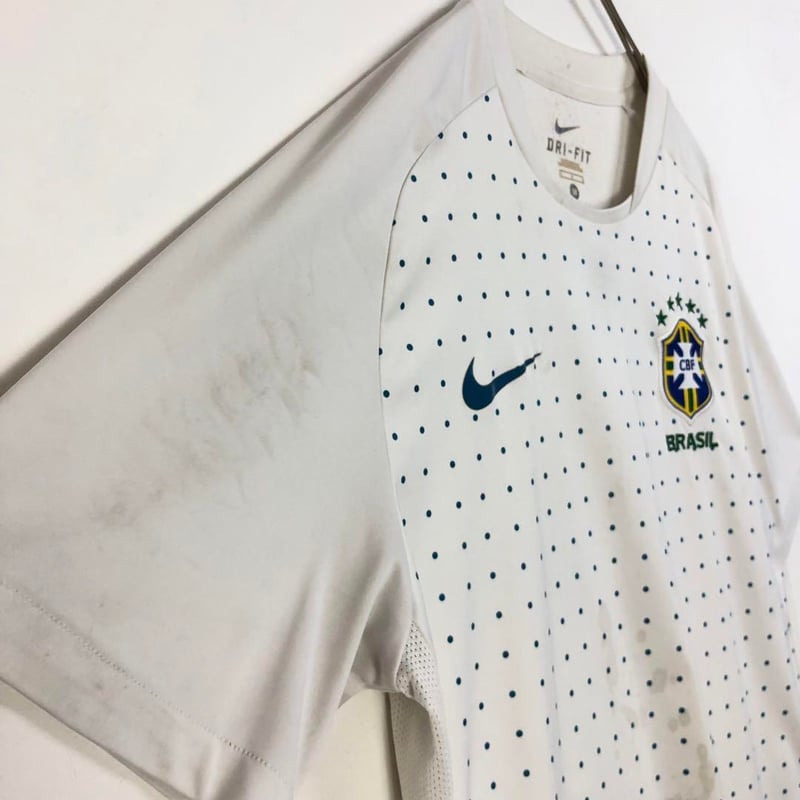 ブラジル ゲームシャツ ユニフォーム サッカー 刺繍 ロゴ 白 L | PEACE ブラジル ゲームシャツ ユニフォーム サッカー 刺繍 ロゴ 白 L | PEACE