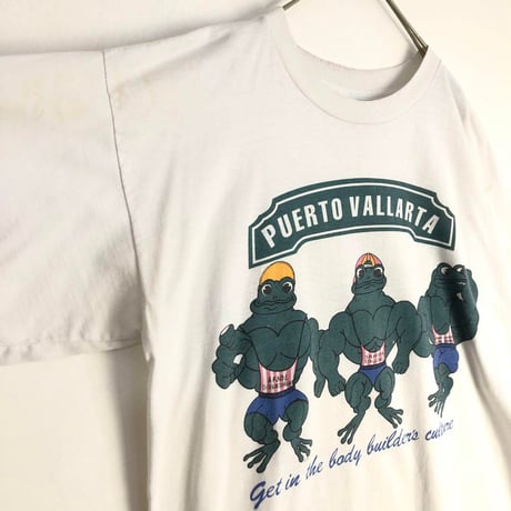 USA製　FROG　カエル　アニマル　ファニーT　Tシャツ　半袖　ビッグプリント