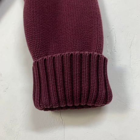 ポロ　ラルフローレン　刺繍　ロゴ　セーター　コットン　ニット　ボルドー