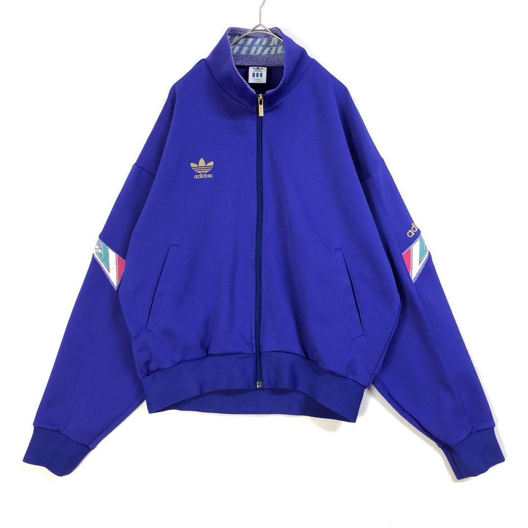 90s アディダス トラックジャケット セットアップ デサント製 L ジャージ 90s デサント製 アディダス ジャージ トラックジャケット 紫 | PEACE TOWN
