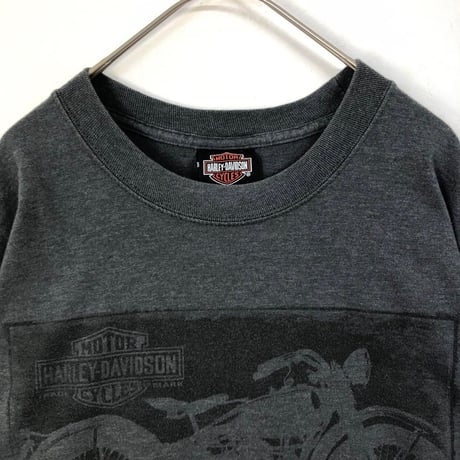 ハーレーダビッドソン　ビッグロゴ　半袖　Tシャツ　グレー