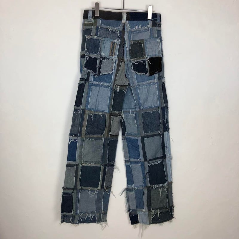 No.1215ハンドメイド★ブランケット2点★デニムリメイク★パッチワーク No.1215ハンドメイド☆ブランケット2点☆デニムリメイク☆パッチ