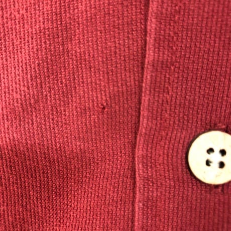 cubavera　刺繍 半袖　シャツ レーヨン　ゆるだぼ　赤