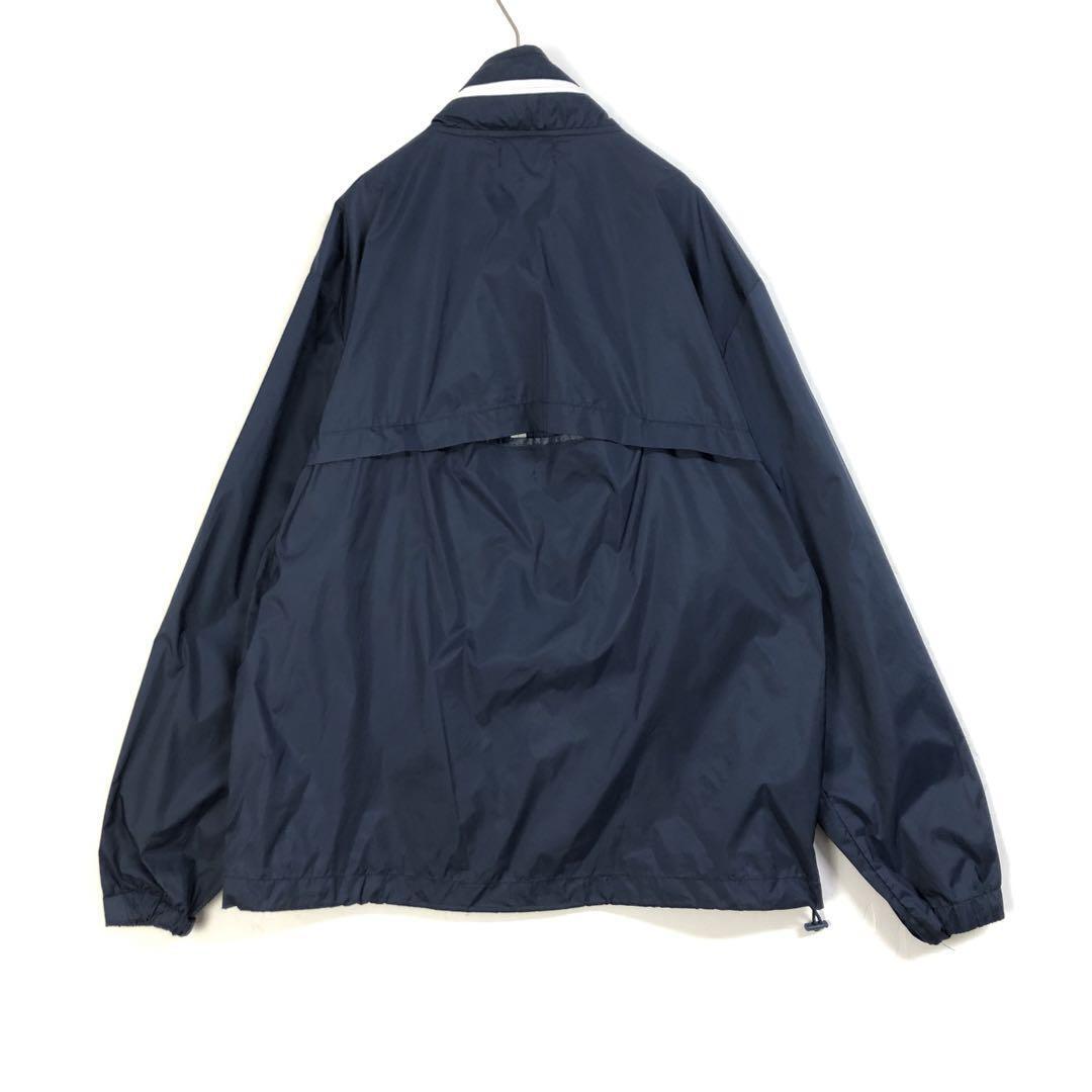 80s フレッドペリー ジャージ ナイロンジャケット 刺繍 ロゴ 紺
