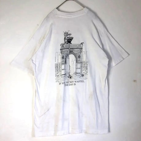90s シングルステッチ　フルーツオブザルーム　半袖　Tシャツ　白