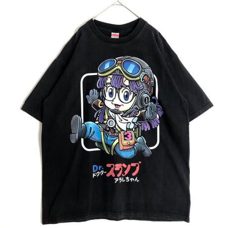 BOOTLEG　Drスランプアラレちゃん　ビッグプリント　Tシャツ　黒