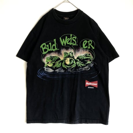 BOOTLEG Budweiser バドワイザー　企業　Tシャツ　ビッグプリント