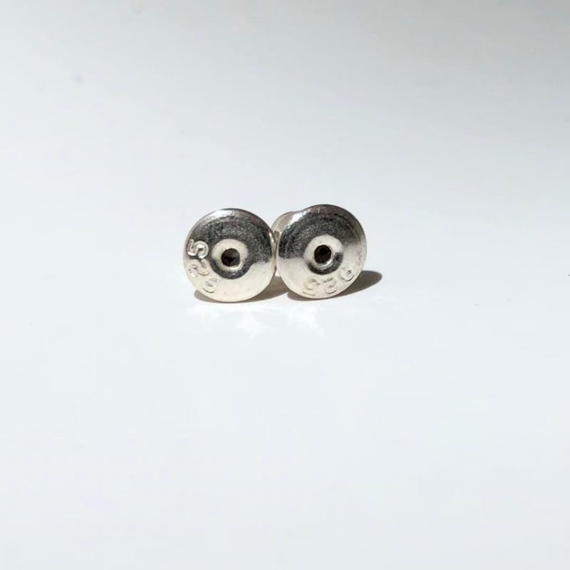 1003 シルバー　925 SILVER フープピアス　 刻印　両耳 SILVER シルバー 925 太幅 フープピアス 刻印 両耳 布袋付き | PEACE TOWN