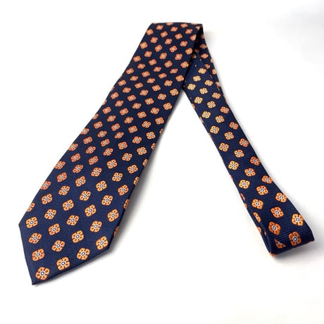 Brooks Brothers ブルックスブラザーズ　総柄　シルク　ネクタイ　紺