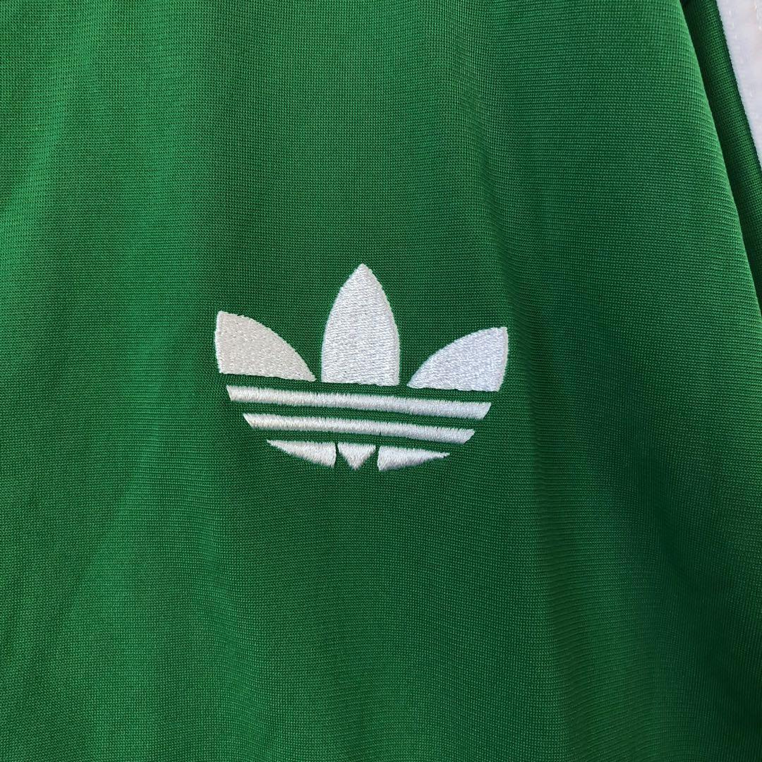 アディダスオリジナルス ジャージ トラックジャケット 刺繍 ロゴ 緑