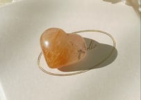 【金運】ルチルクォーツのハートタンブル