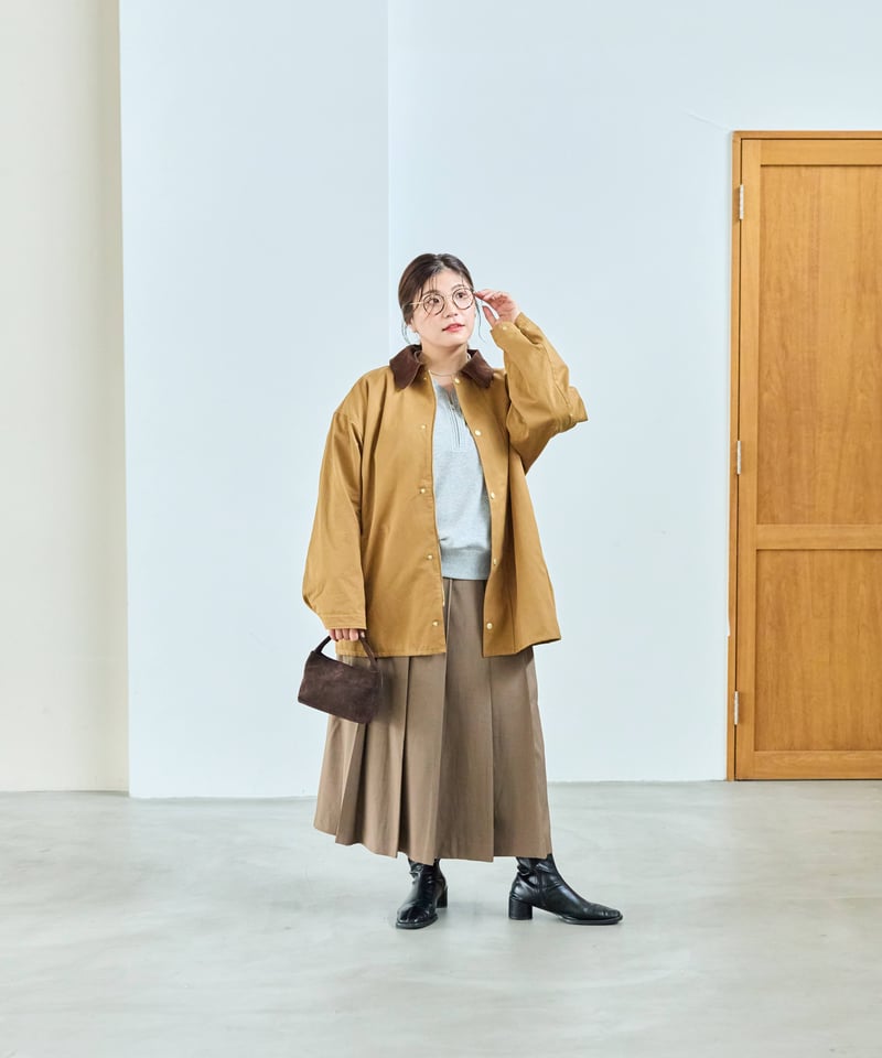 KAWATANI SHIRT ブラウン ステンカラーコート KAWATANI SHIRT ブラウン ステンカラーコート KAWATANI SHIRT ブラウン