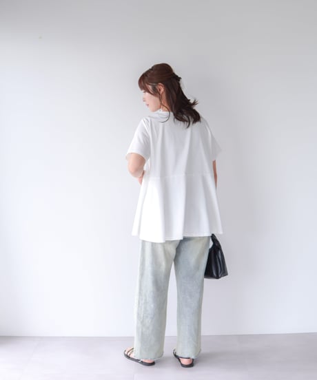 asymmetry T-shirt | ホワイト